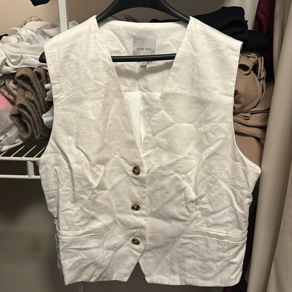 White summer vest